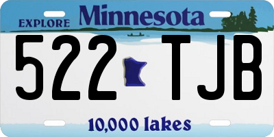 MN license plate 522TJB