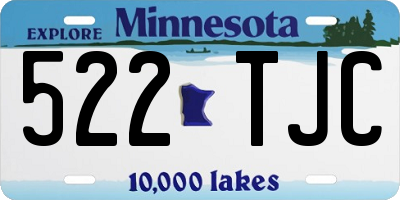 MN license plate 522TJC