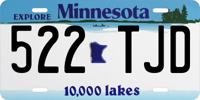 MN license plate 522TJD