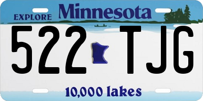 MN license plate 522TJG