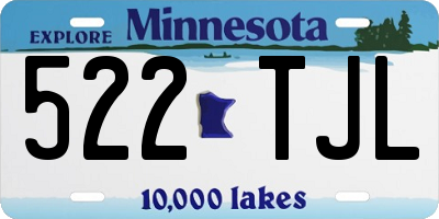 MN license plate 522TJL