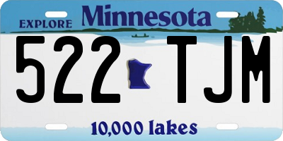 MN license plate 522TJM