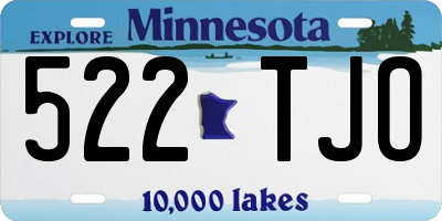 MN license plate 522TJO