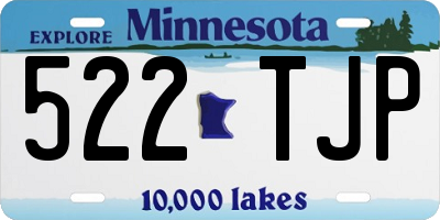 MN license plate 522TJP