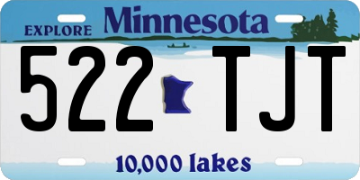 MN license plate 522TJT