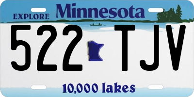 MN license plate 522TJV