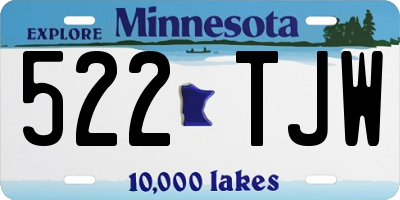 MN license plate 522TJW