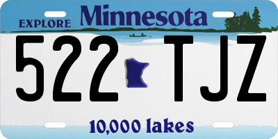MN license plate 522TJZ