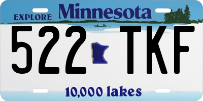 MN license plate 522TKF