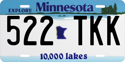 MN license plate 522TKK