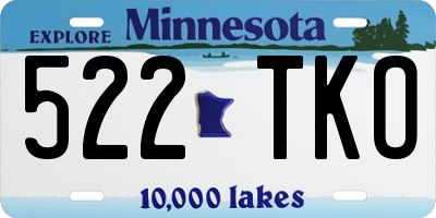 MN license plate 522TKO