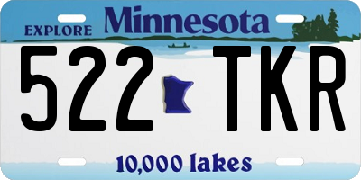 MN license plate 522TKR