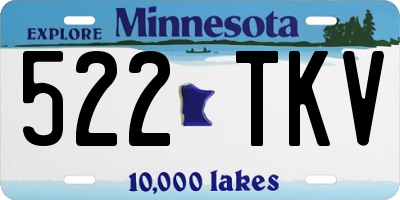 MN license plate 522TKV