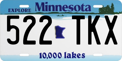 MN license plate 522TKX