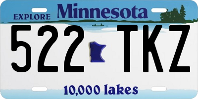 MN license plate 522TKZ