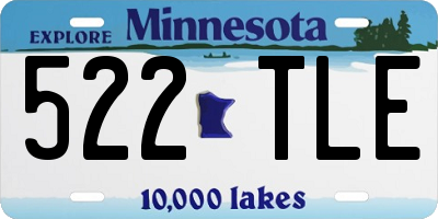 MN license plate 522TLE