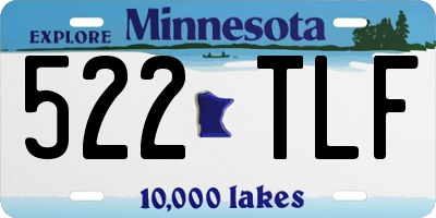 MN license plate 522TLF