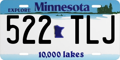 MN license plate 522TLJ