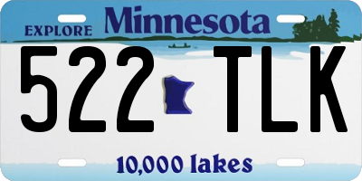 MN license plate 522TLK