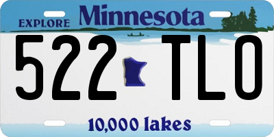 MN license plate 522TLO