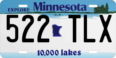 MN license plate 522TLX
