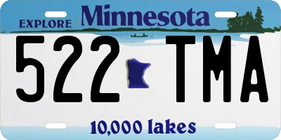 MN license plate 522TMA