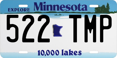 MN license plate 522TMP