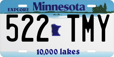 MN license plate 522TMY