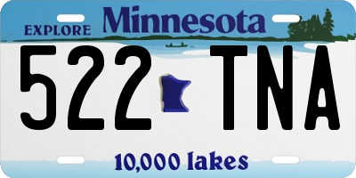 MN license plate 522TNA