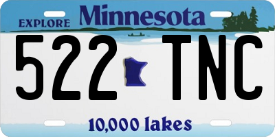 MN license plate 522TNC