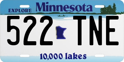 MN license plate 522TNE