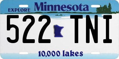 MN license plate 522TNI