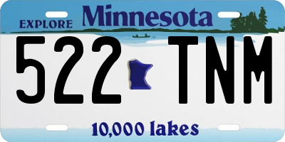 MN license plate 522TNM