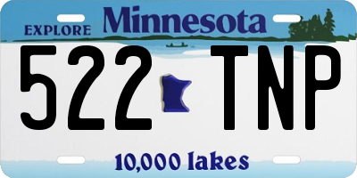MN license plate 522TNP