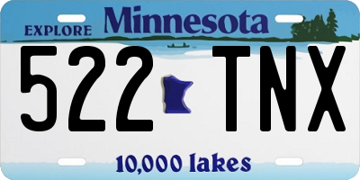 MN license plate 522TNX