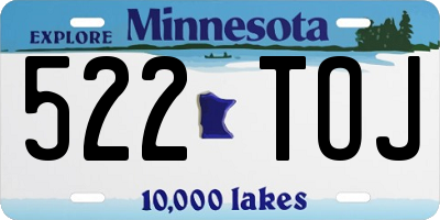 MN license plate 522TOJ