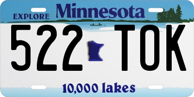 MN license plate 522TOK