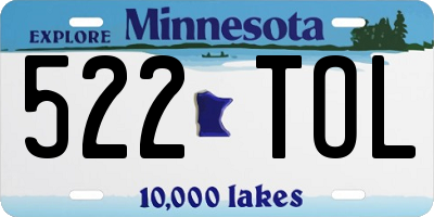 MN license plate 522TOL