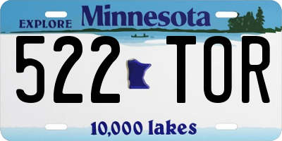 MN license plate 522TOR
