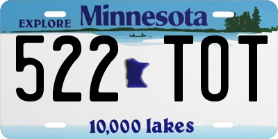 MN license plate 522TOT