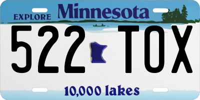 MN license plate 522TOX
