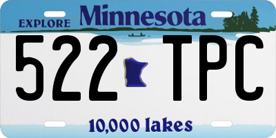 MN license plate 522TPC