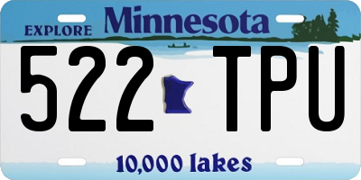 MN license plate 522TPU
