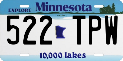 MN license plate 522TPW
