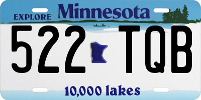 MN license plate 522TQB