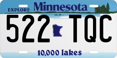 MN license plate 522TQC