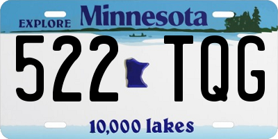 MN license plate 522TQG