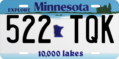 MN license plate 522TQK
