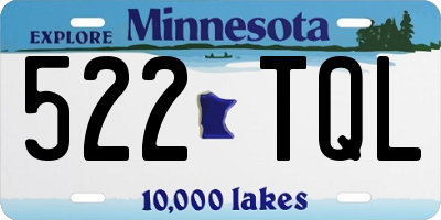 MN license plate 522TQL