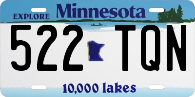 MN license plate 522TQN